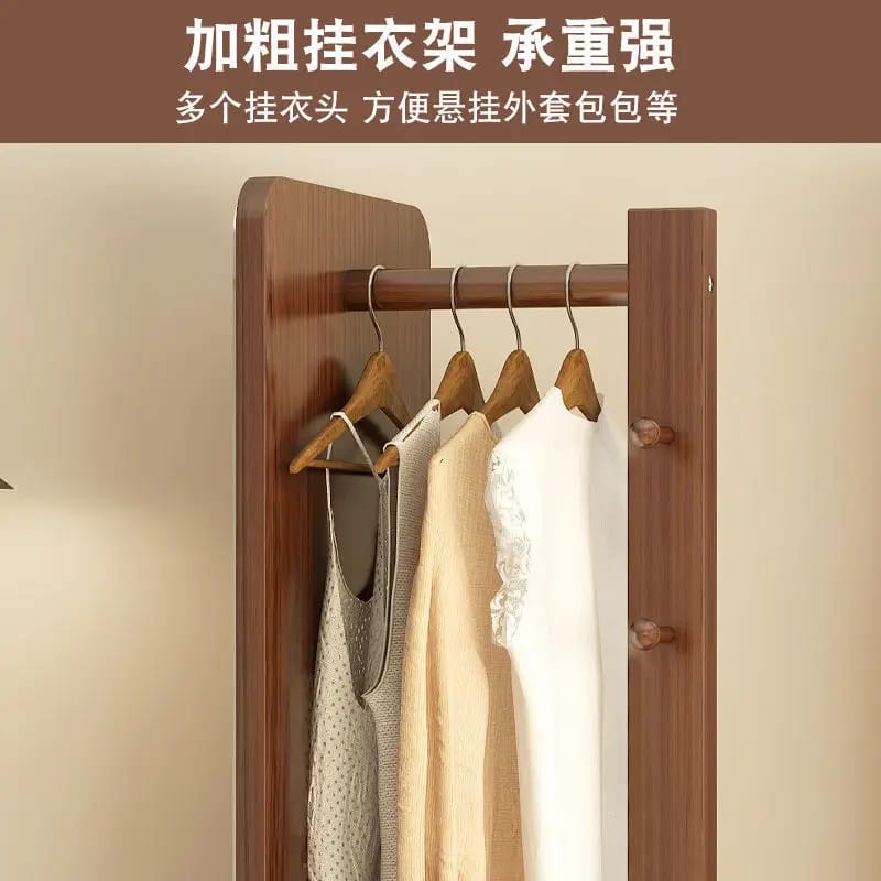 Rotating hanger, bedroom floor-to-ceiling full-body mirror, rack with mirror integrated living room home movable floor mirror