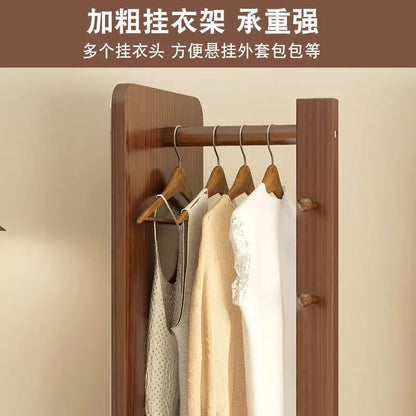 Rotating hanger, bedroom floor-to-ceiling full-body mirror, rack with mirror integrated living room home movable floor mirror