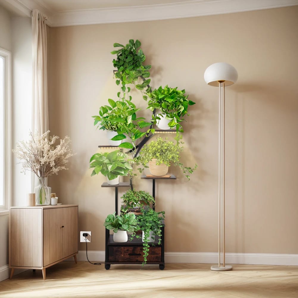 Soporte Metálico Para Plantas 165cm Estantería Multi Nivel