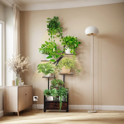 Soporte Metálico Para Plantas 165cm Estantería Multi Nivel