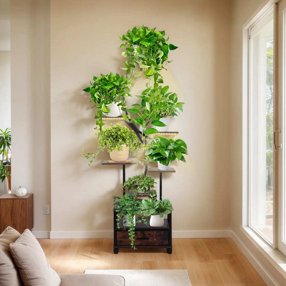 Soporte Metálico Para Plantas 165cm Estantería Multi Nivel