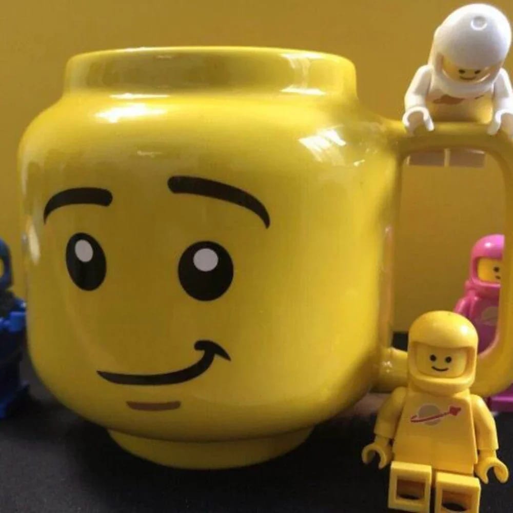 Taza Cerámica Smiley Face con Asa Expresiva