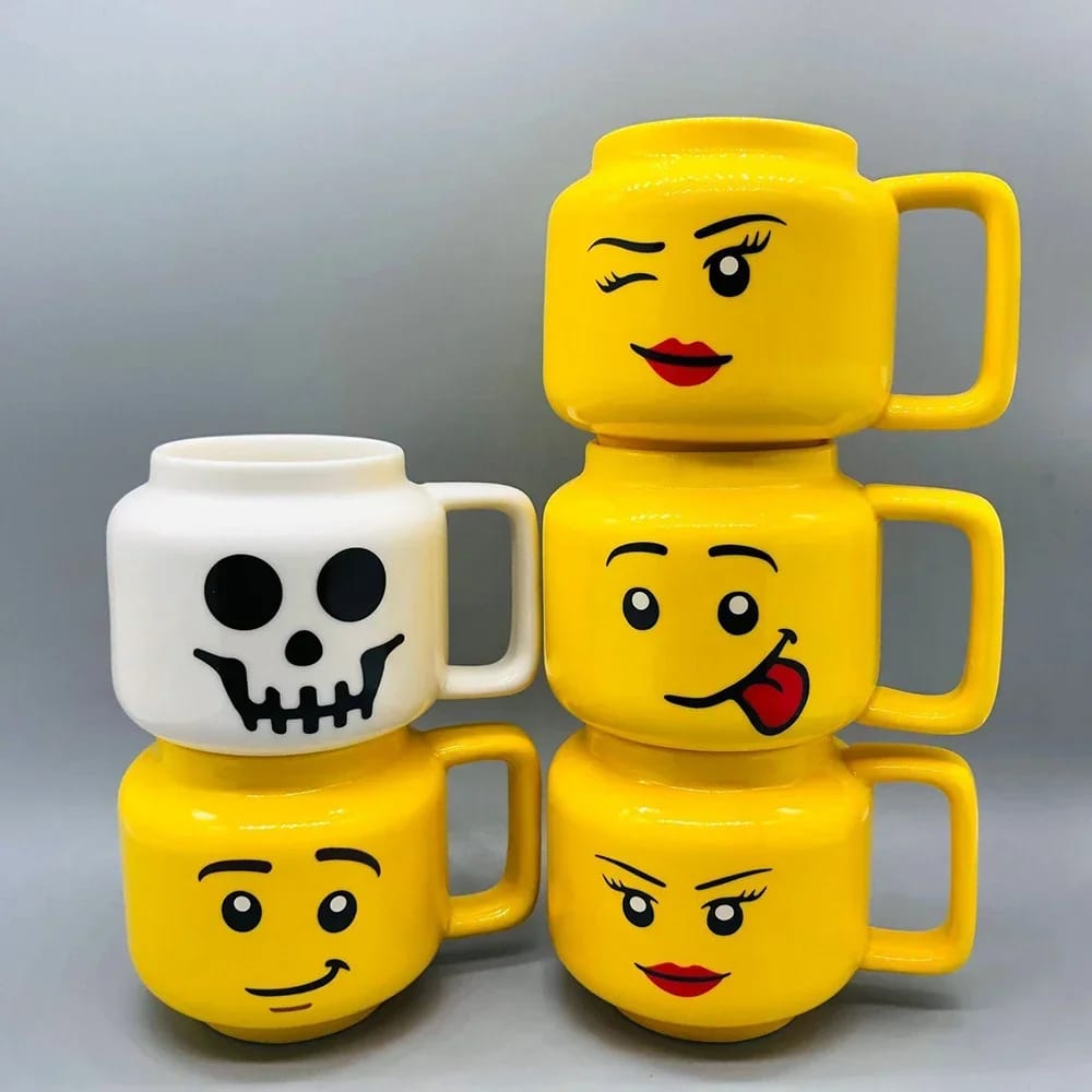 Taza Cerámica Smiley Face con Asa Expresiva