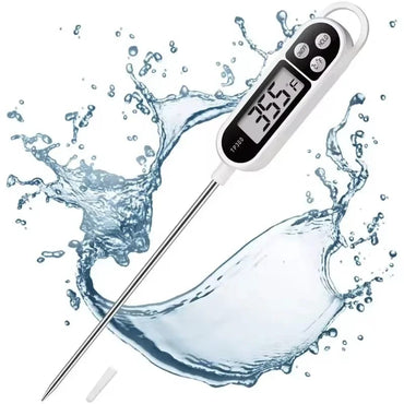 5pcs Digital Food Thermometer, Instant Read Meat Cooking Thermometer with Long Probe, Auto Off LCD Screen for Kitchen
