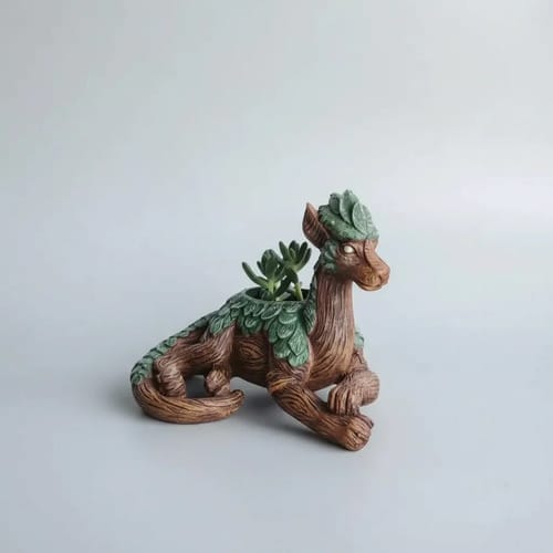 Maceta Diseño Árbol Dragón Creativa  para Suculentas