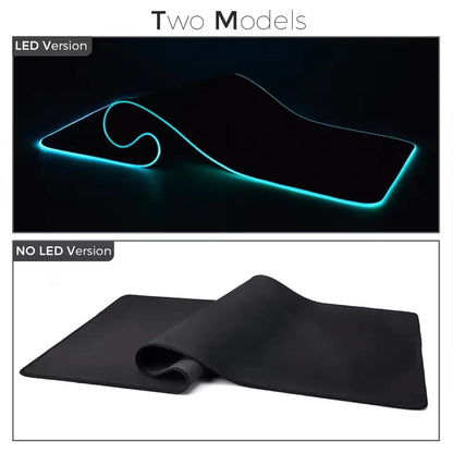 Mouse Pad Gaming RGB LED XXL Retroiluminado para escritorio. Diseño Anime VHS