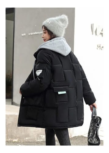 Parka dama capucha gris Lovis