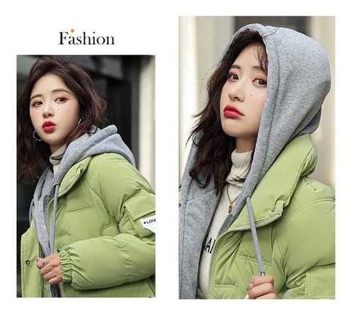 Parka dama capucha gris Lovis