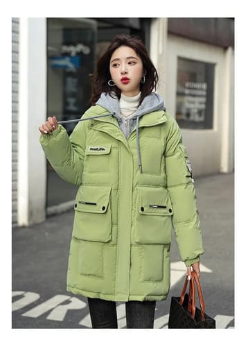 Parka dama capucha gris Lovis