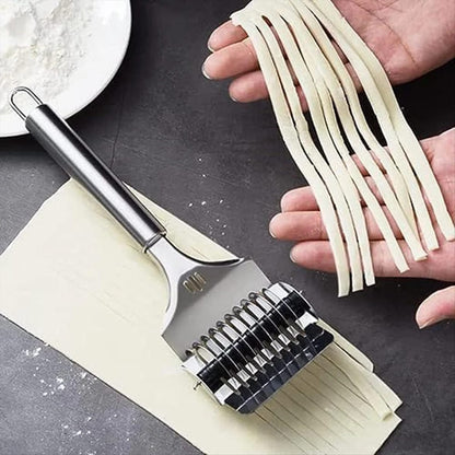 High Grade Stainless Steel Noodle Lattice Roller Dough Cutter for Kitchen Cooking Tools