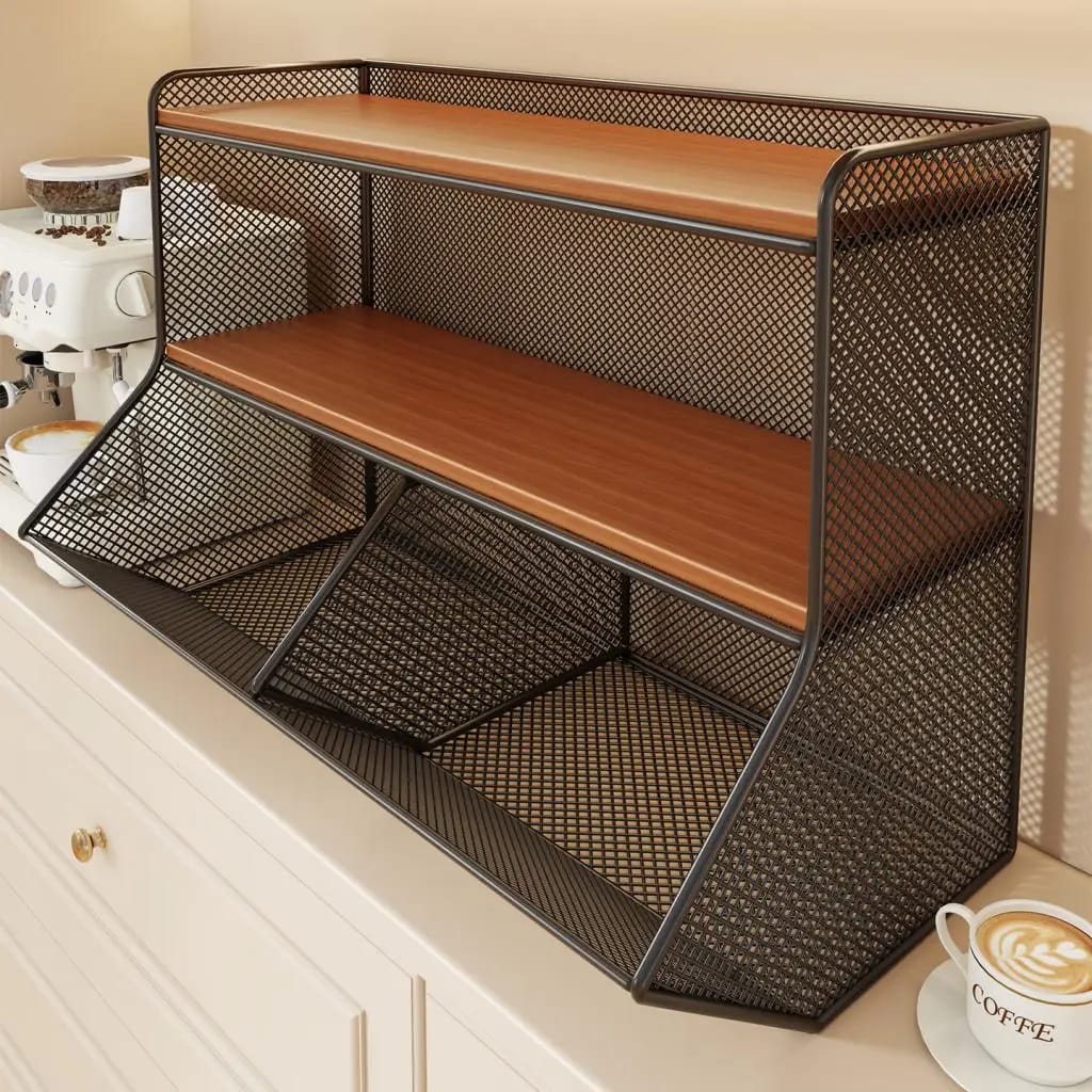 Organizador Cocina Escritorio  Niveles Estante Madera Metal