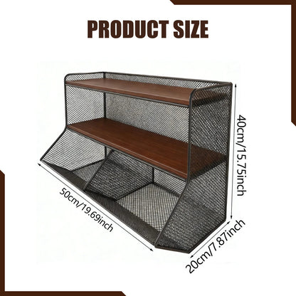 Organizador Cocina Escritorio  Niveles Estante Madera Metal
