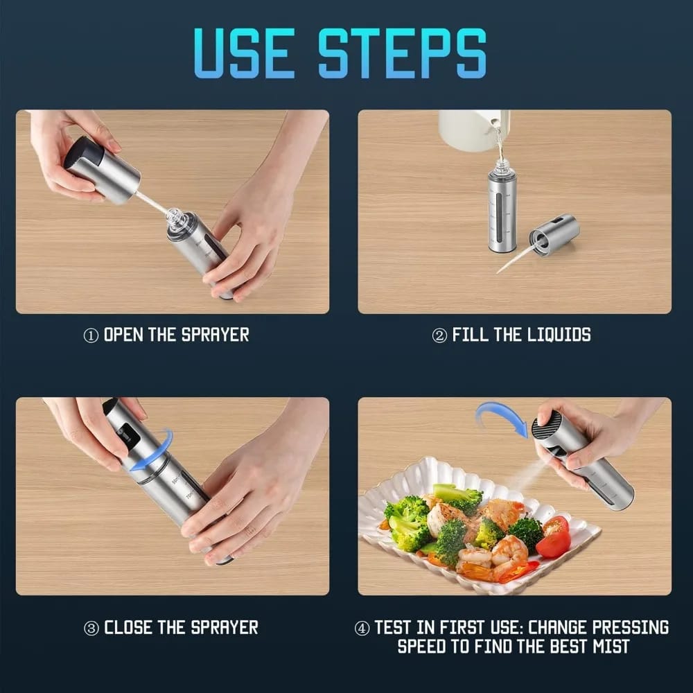 Advanced Olive Oil Sprayer for Cooking  Avocado Oil Mister Spray Bottle for Food Oil Dispenser Spritzer Bottle for Kitchen