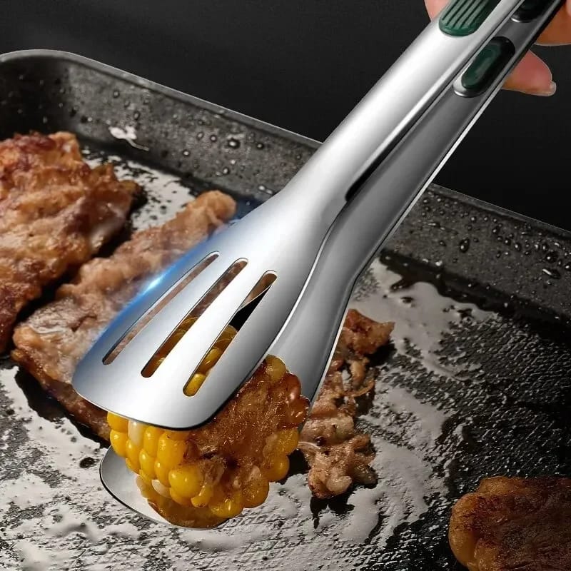 Pinza De Cocina Acero Inoxidable Multiuso Para Carne Y Ensalada