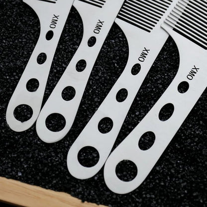 Brainbow 1PC Titanium Steel Comb Professional Salon Hair Hairdressing Anti-static Barbers Comb Ultra Thin Hair Brush for Men