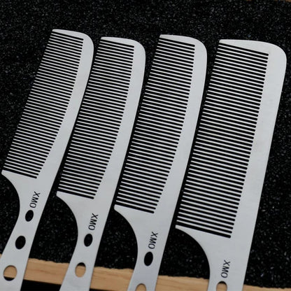 Brainbow 1PC Titanium Steel Comb Professional Salon Hair Hairdressing Anti-static Barbers Comb Ultra Thin Hair Brush for Men