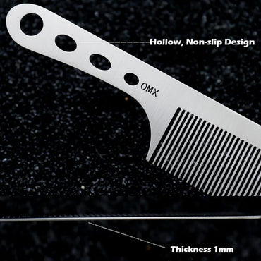 Brainbow 1PC Titanium Steel Comb Professional Salon Hair Hairdressing Anti-static Barbers Comb Ultra Thin Hair Brush for Men