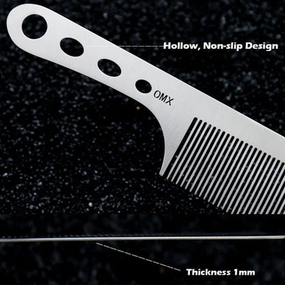 Brainbow 1PC Titanium Steel Comb Professional Salon Hair Hairdressing Anti-static Barbers Comb Ultra Thin Hair Brush for Men