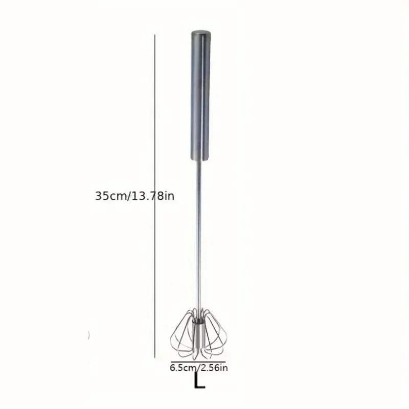Stainless Steel Egg Beater – Durable Semi-Automatic Mixer for Effortless Egg Cream Whipping – Kitchen Baking Stirring Tool
