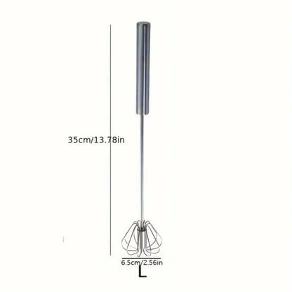 Stainless Steel Egg Beater – Durable Semi-Automatic Mixer for Effortless Egg Cream Whipping – Kitchen Baking Stirring Tool
