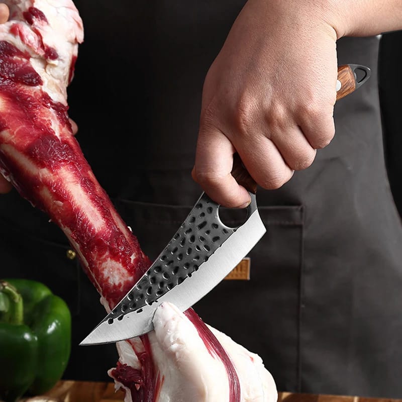 Kitchen Chef Knife Meat Cleaver Boning Knife Full Tang Fishing Knife Handmade Forged Outdoor Cooking Cutter Butcher Knife Tool