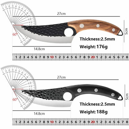 Kitchen Chef Knife Meat Cleaver Boning Knife Full Tang Fishing Knife Handmade Forged Outdoor Cooking Cutter Butcher Knife Tool