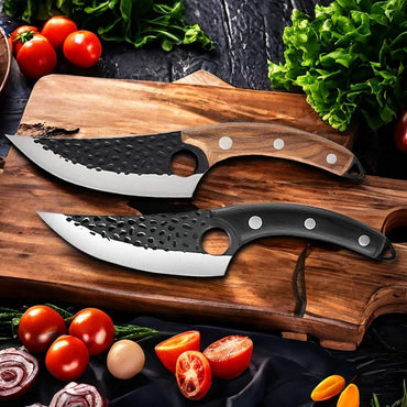 Kitchen Chef Knife Meat Cleaver Boning Knife Full Tang Fishing Knife Handmade Forged Outdoor Cooking Cutter Butcher Knife Tool