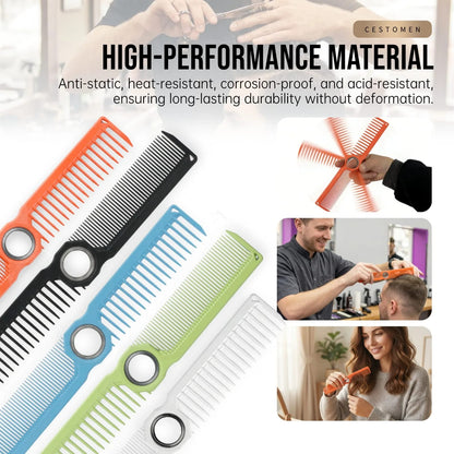 360 ° Bearing Rotating Hair Comb Antistatic Double Sided Heat Resistant Hair Clipper Comb Salon Lightweight  Hairdressing Tool