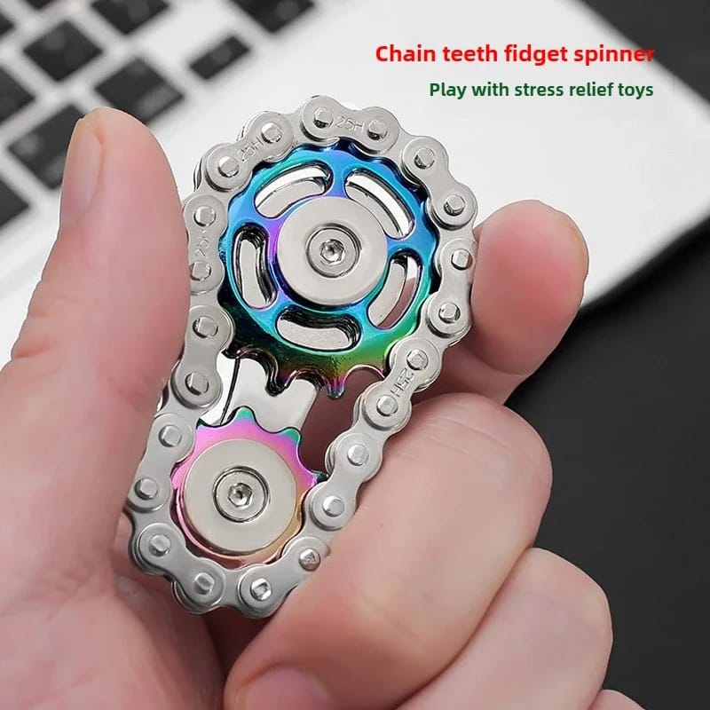 Fidget Spinner De Engranajes De Metal Juguete Antiestrés De Escritorio Relajación Adultos Decoración De Oficina