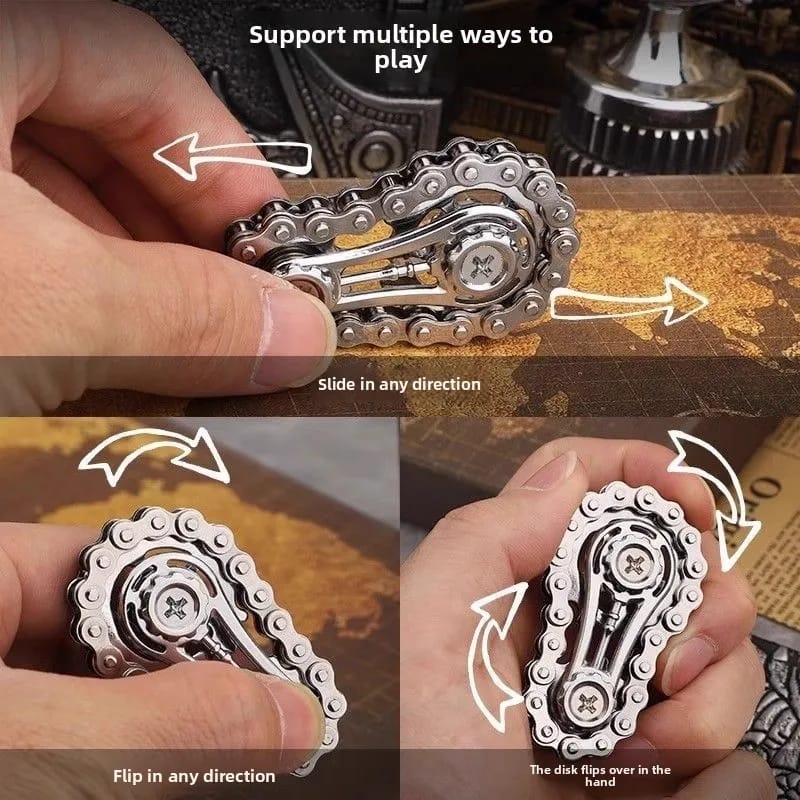 Fidget Spinner De Engranajes De Metal Juguete Antiestrés De Escritorio Relajación Adultos Decoración De Oficina