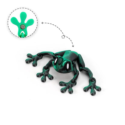 3D Printing Simulation Tree Frog Joint Movable Frog Ornaments Kitchen Home Decoration Office Animal Desk Toy Refrigerator Magnet