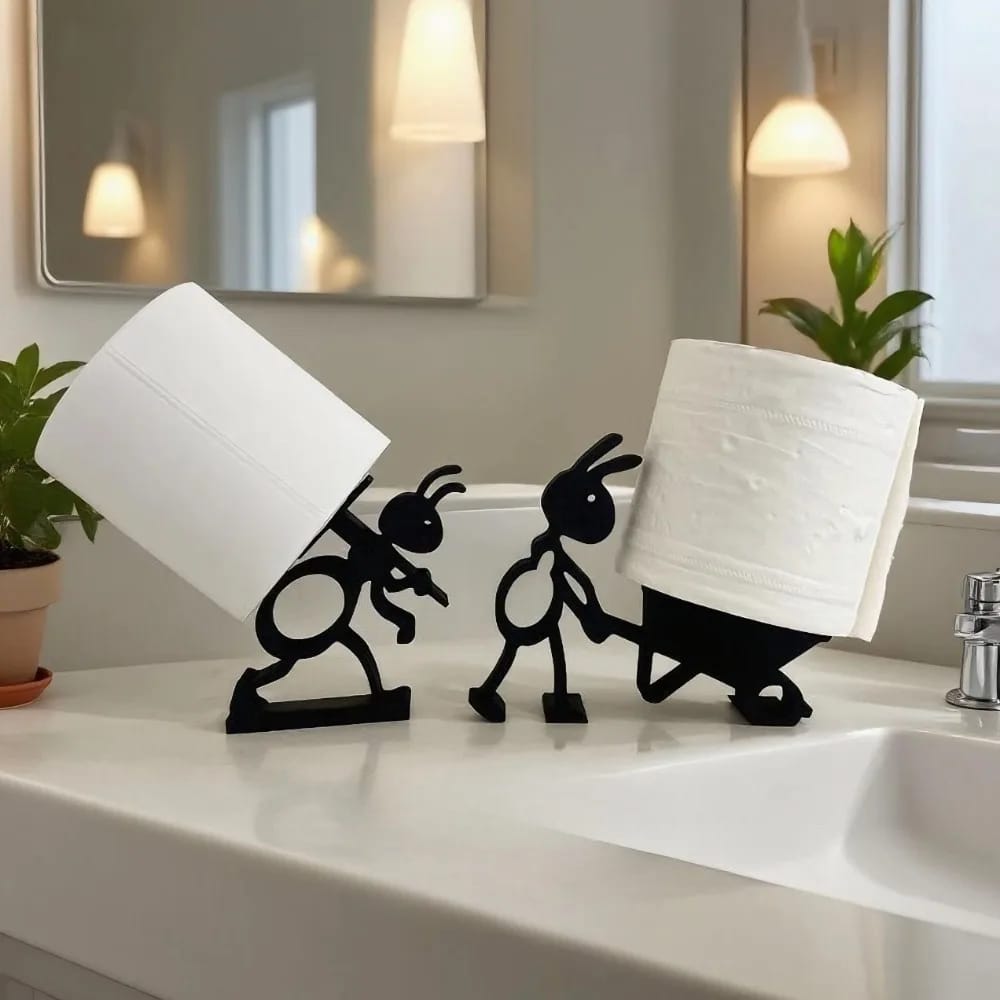 Portarrollos De Papel Higiénico Diseño Animal Lindo Organizador De Baño Minimalista Regalo Decorativo