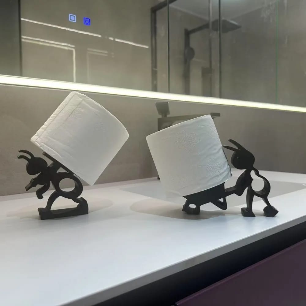 Portarrollos De Papel Higiénico Diseño Animal Lindo Organizador De Baño Minimalista Regalo Decorativo