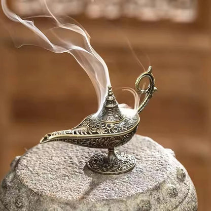Quemador De Incienso Árabe Estilo Lámpara Antigua Metal Portavelas Decorativo Vintage Home Decor