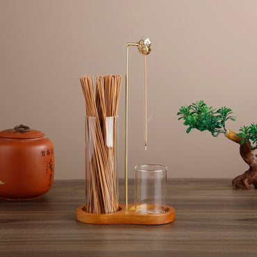 Portaincienso De Vidrio Con Clip De Metal Recolector De Cenizas Y Almacenamiento Para Yoga Home Decor