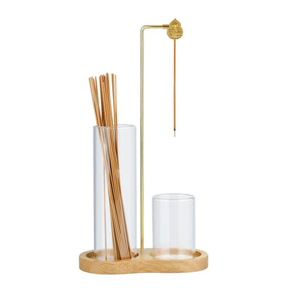 Portaincienso De Vidrio Con Clip De Metal Recolector De Cenizas Y Almacenamiento Para Yoga Home Decor