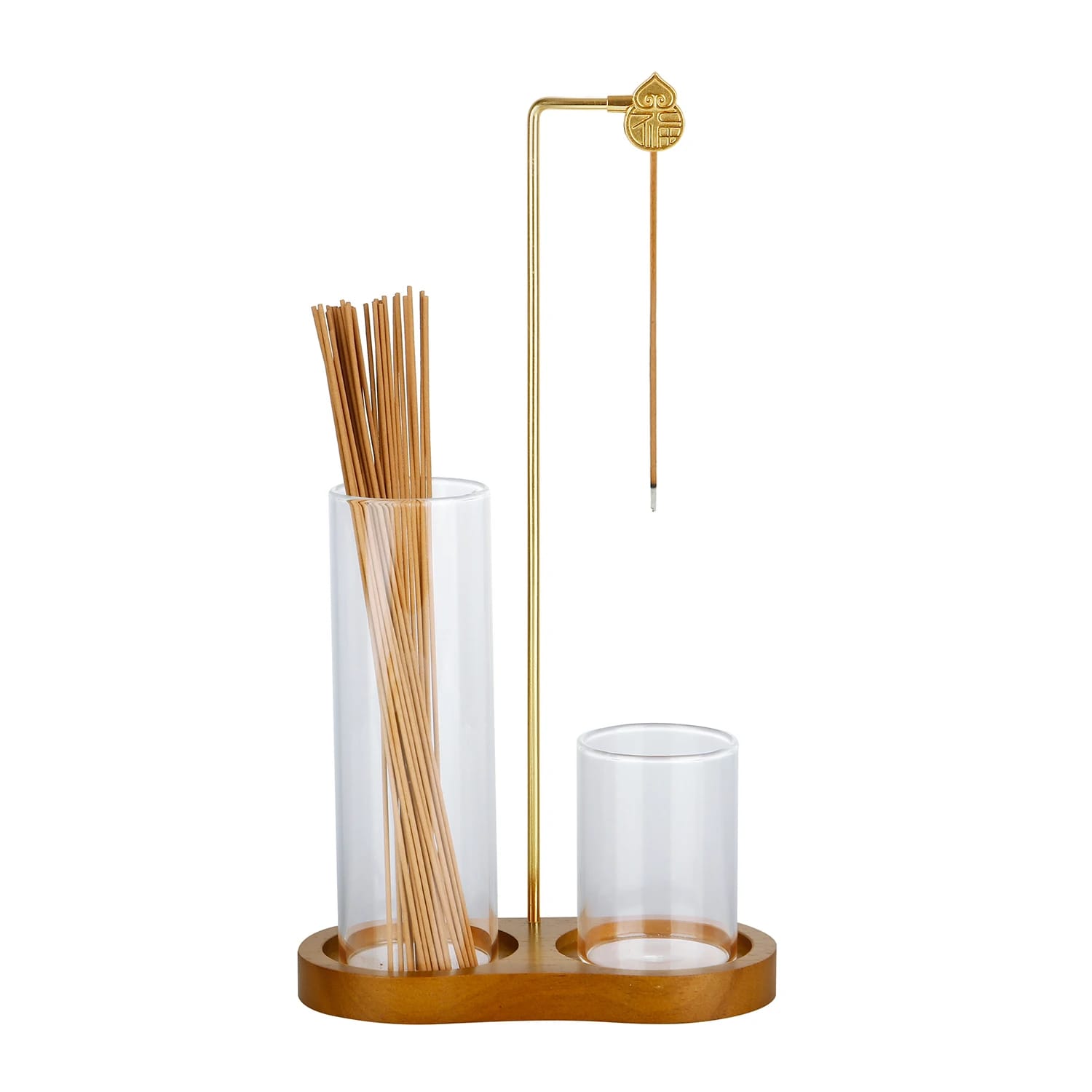 Portaincienso De Vidrio Con Clip De Metal Recolector De Cenizas Y Almacenamiento Para Yoga Home Decor