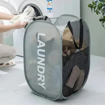 Cesto De Ropa Plegable De Malla Organizador Lavable De Baño