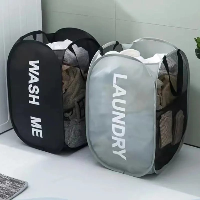 Cesto De Ropa Plegable De Malla Organizador Lavable De Baño