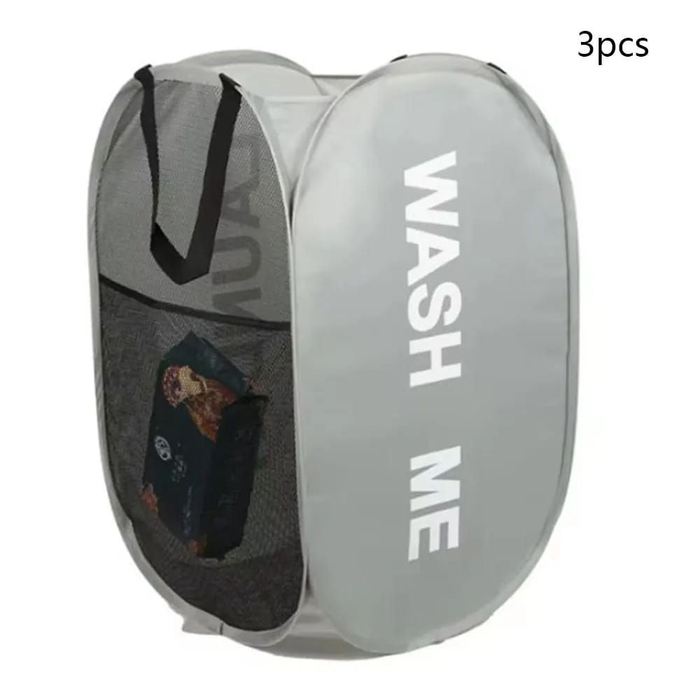 Cesto De Ropa Plegable De Malla Organizador Lavable De Baño