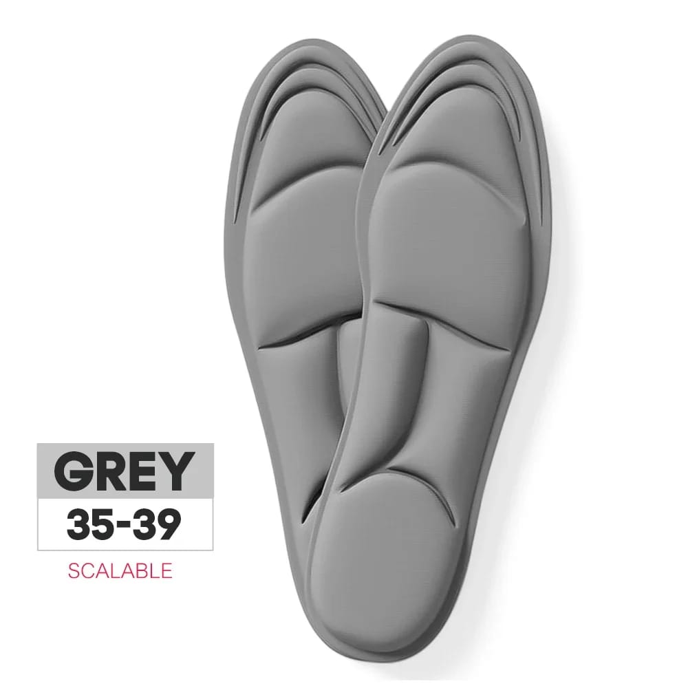 Plantillas De Memory Foam 5D Soporte Ortopédico Deportivo - Gray 35-39