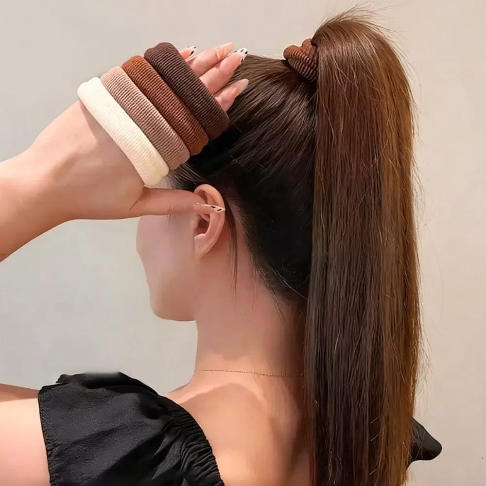 Colitas De Pelo Gruesas Elásticas Scrunchies Mujer