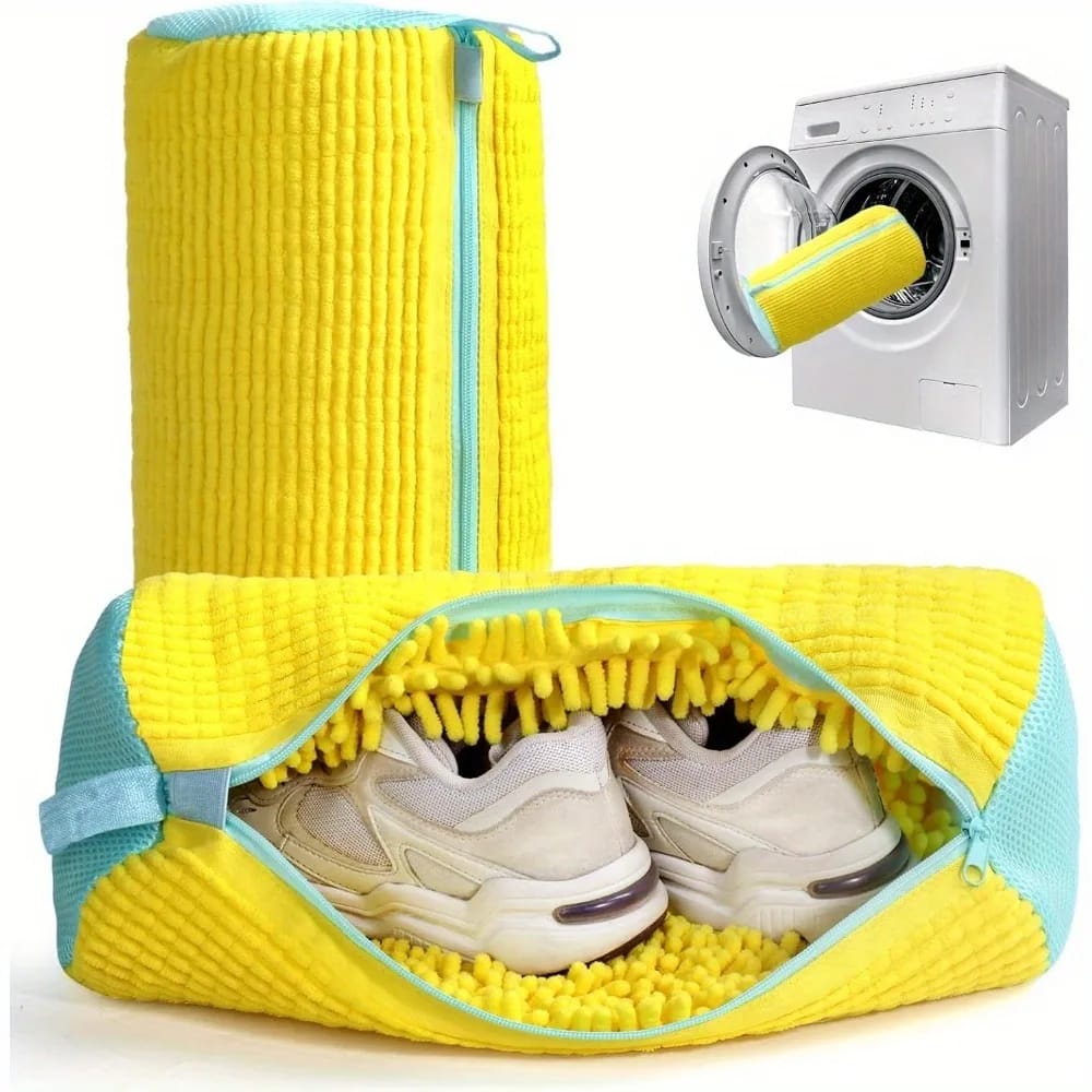 Bolsa Lavadora Para Calzado Con Felpa Protectora Ovalada
