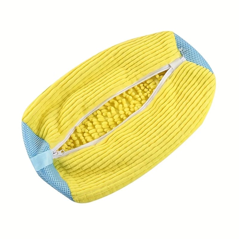 Bolsa Lavadora Para Calzado Con Felpa Protectora Ovalada