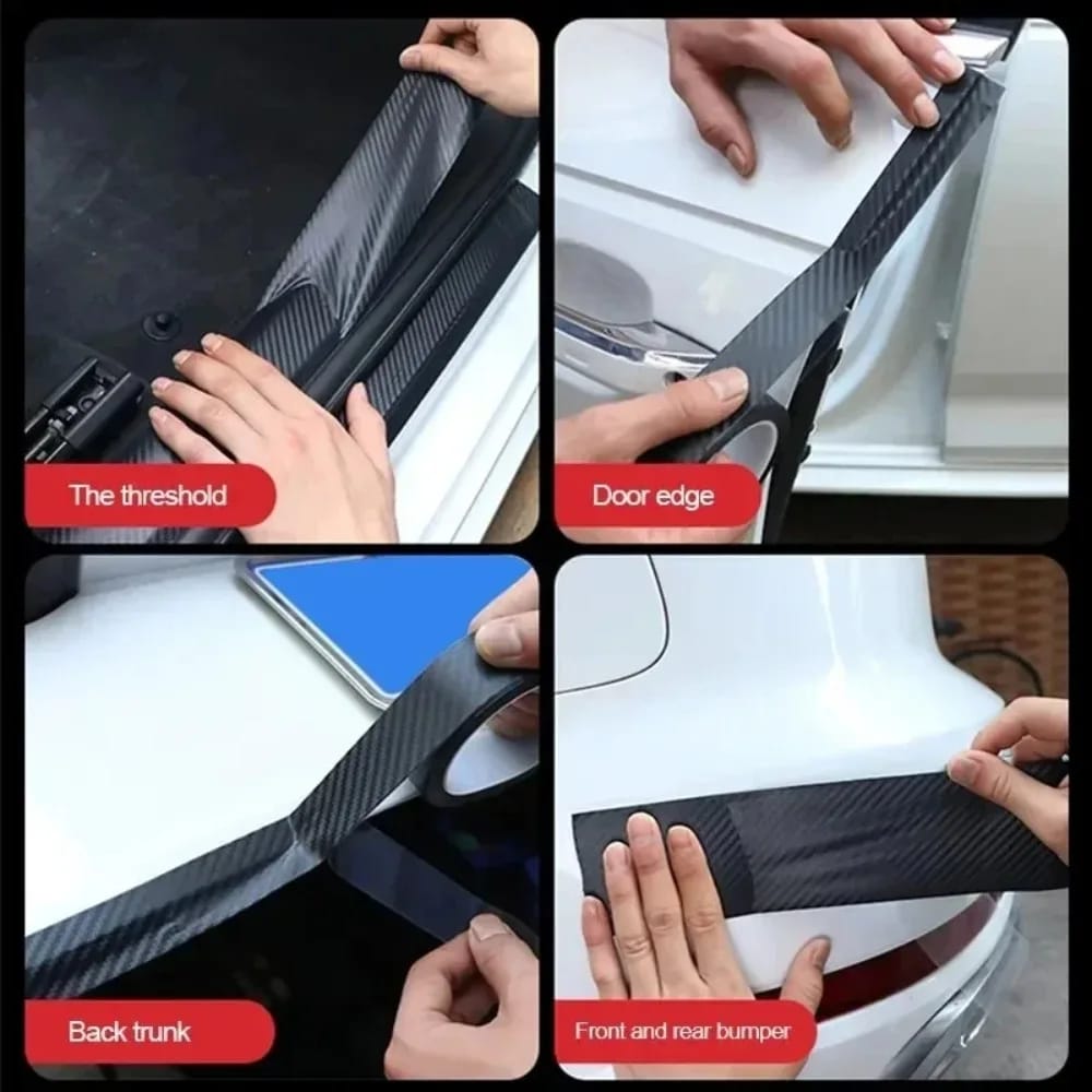 Protector Carbono 3D Auto Anti Arañazos Umbral Nano Negro