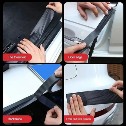 Protector Carbono 3D Auto Anti Arañazos Umbral Nano Negro