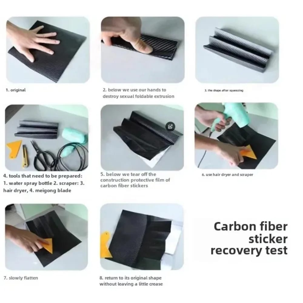 Protector Carbono 3D Auto Anti Arañazos Umbral Nano Negro