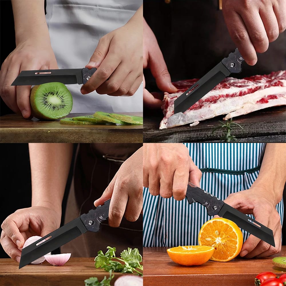 Cuchillo Plegable De Acero Inoxidable Para Pelar Frutas