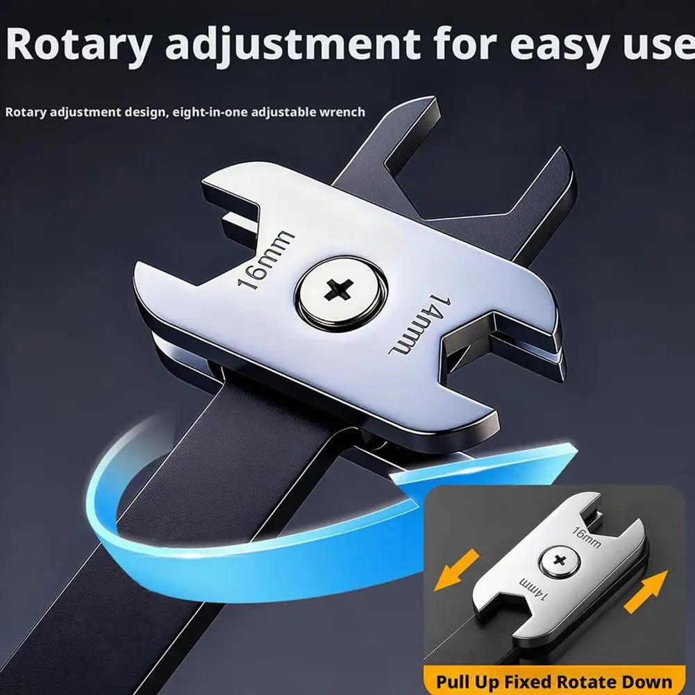Llave Torx Universal 8 En 1 Rotativa 360° Para Mecánica