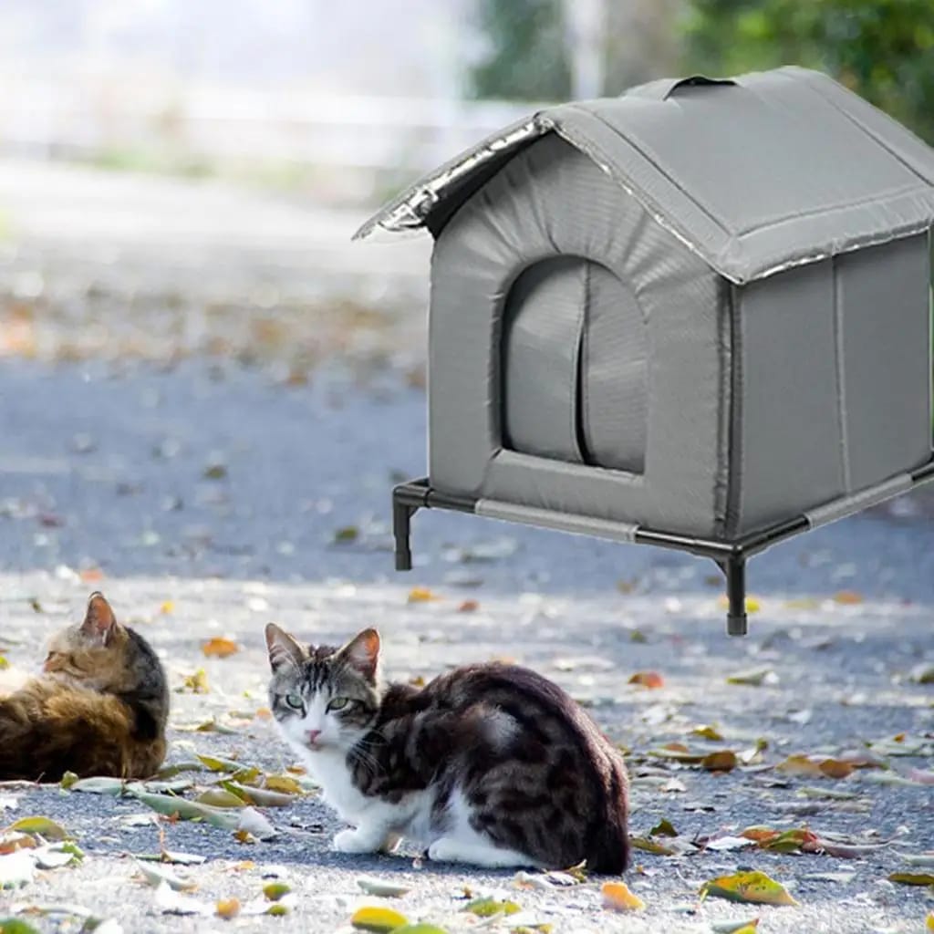 Casa Para Gatos De Exterior Térmica E Impermeable Para Invierno